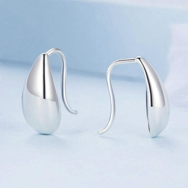 925 Sterling Silver Water Drop Glare Design Earrings