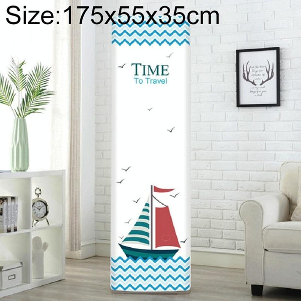 Vertical Cabinet Air Conditioning Cover All Inclusive Fabric 175X55x35cm Sailboat Design Portable Air Conditioners