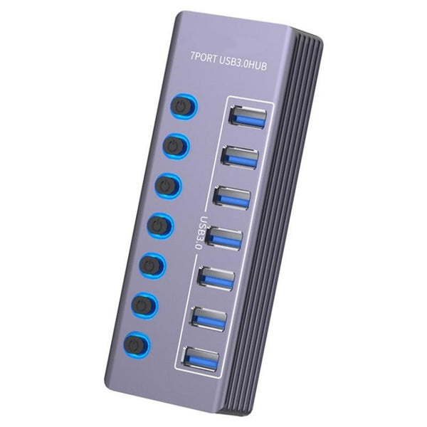 7 Port Usb 3.0 Hub With Independent Switch Usb Cables Hubs & Adapters