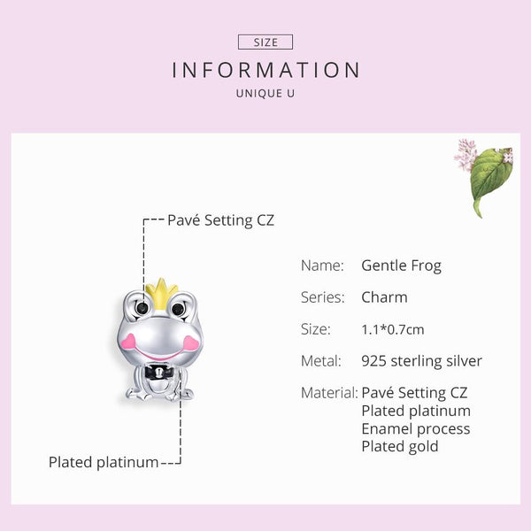 925 Sterling Silver Frog Prince Charm For Diy Bracelets & Necklaces Charms & Pendants