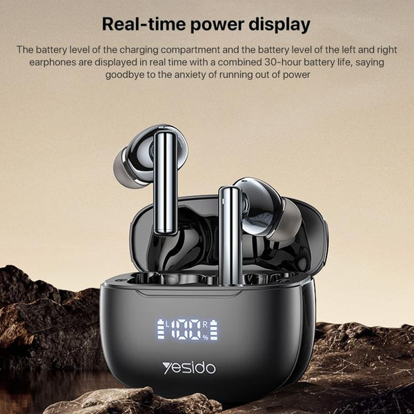 Wireless Bluetooth 5.0 Earphones With Anc And Led Display Earbuds