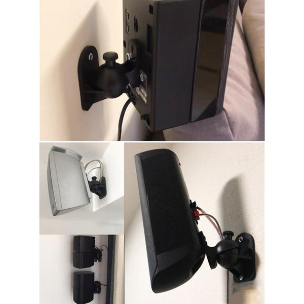 Rotatable 45 Degree Speaker Wall Mount Brackets For Surround Sound Pair Speaker Mounts & Stands
