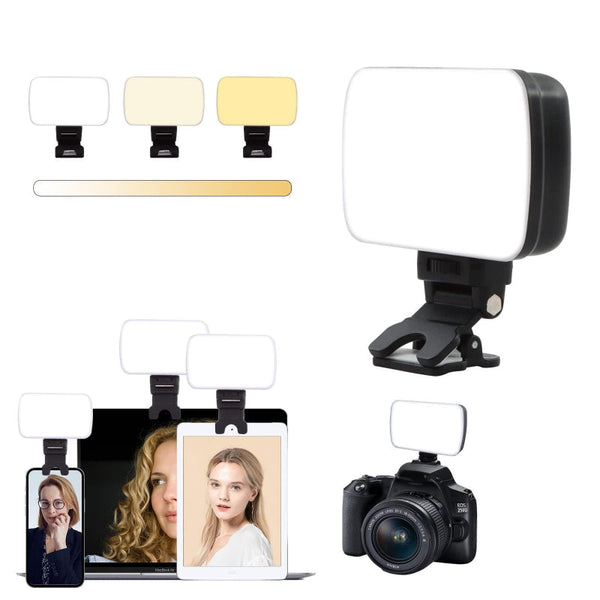 Rechargeable Video Conference Lighting With Three Colour Temperatures For Audio And Use Selfie Lights