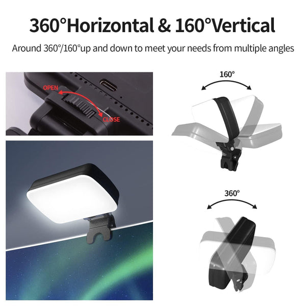 Rechargeable Video Conference Lighting With Three Colour Temperatures For Audio And Use Selfie Lights