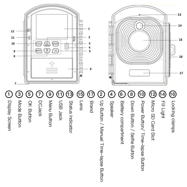 2Mp Time Lapse Camera With 2.4 Tft Screen Digital Cameras