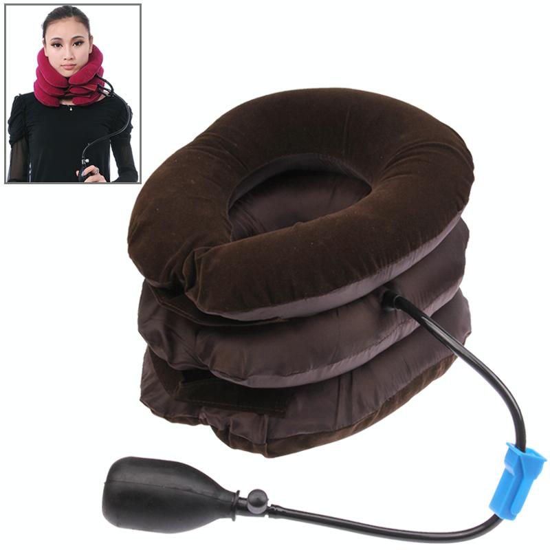 3 Layer Neck Massager For Cervical Vertebrae Brown Massagers