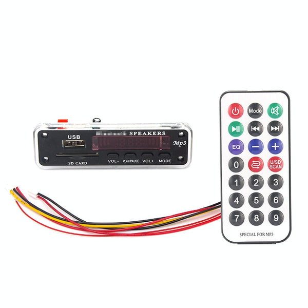 12V Car Audio Mp3 Player Board With Bluetooth & Remote Fm Radio Sd / Usb Ipods & Mp3 Players