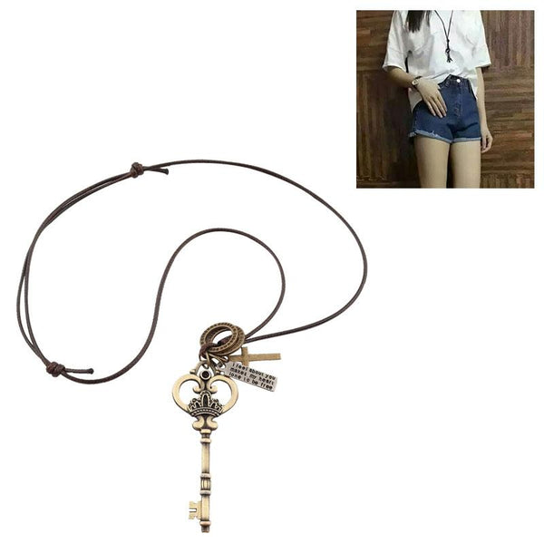 Veile Studios Crown Key Pendant Retro Charms & Pendants
