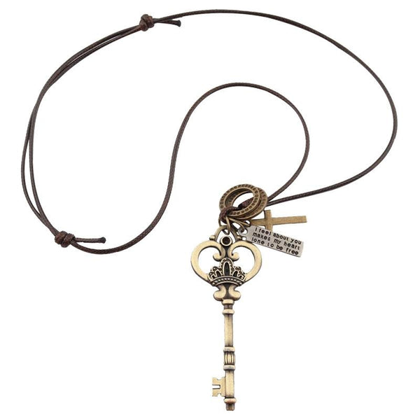 Veile Studios Crown Key Pendant Retro Charms & Pendants