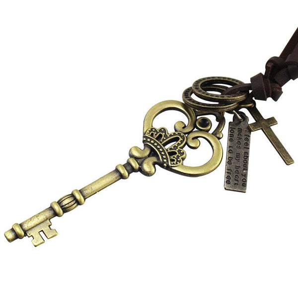 Veile Studios Crown Key Pendant Retro Charms & Pendants