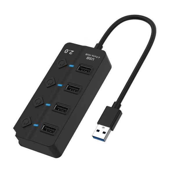 Usb 3.0 To 4 2.0 Splitter With Independent Switch Usb Cables Hubs & Adapters