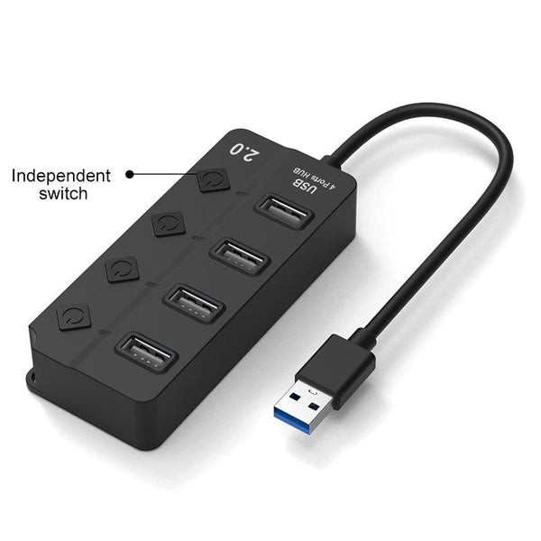 Usb 3.0 To 4 2.0 Splitter With Independent Switch Usb Cables Hubs & Adapters