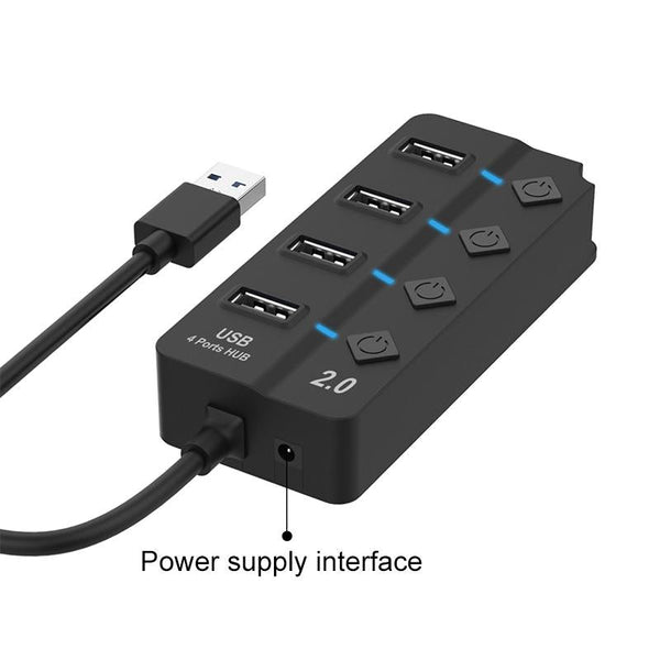 Usb 3.0 To 4 2.0 Splitter With Independent Switch Usb Cables Hubs & Adapters