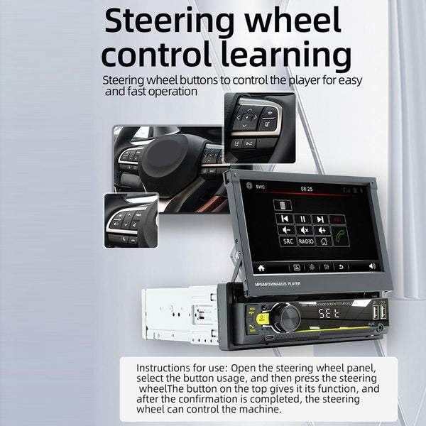 7 Inch Car Mp5 Player Fm Mobile Internet Retractable Other Car Audio