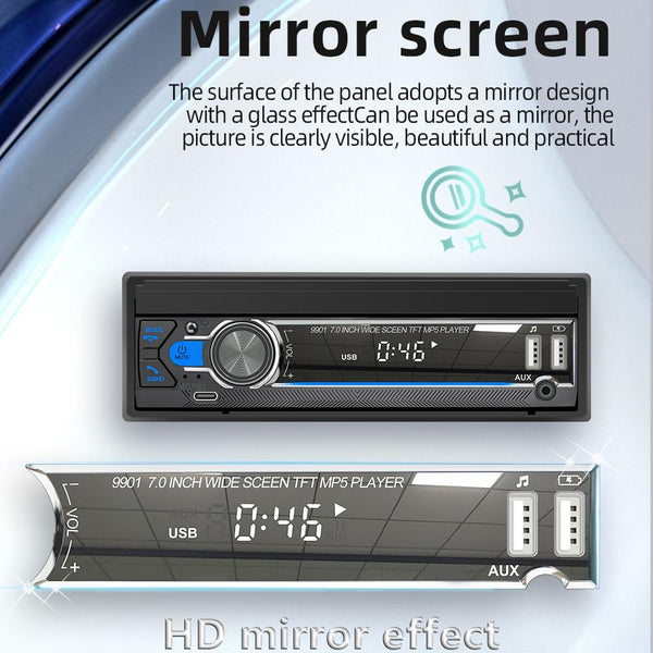 7 Inch Car Mp5 Player Fm Mobile Internet Retractable Other Car Audio