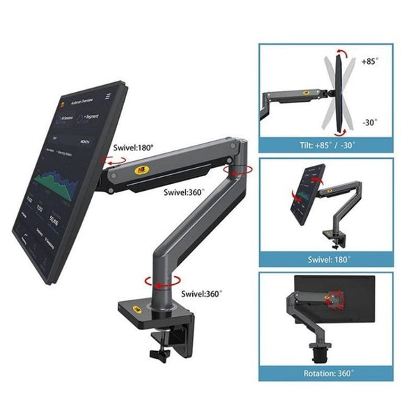 Aluminum Monitor Holder Rotatable 22 40 Inches Monitor Mounts & Stands