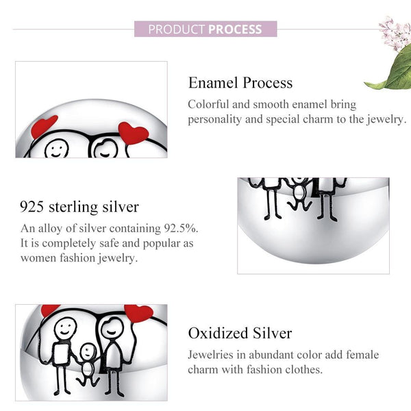 925 Sterling Silver Home Beaded Bracelet Diy Accessories Charms & Pendants