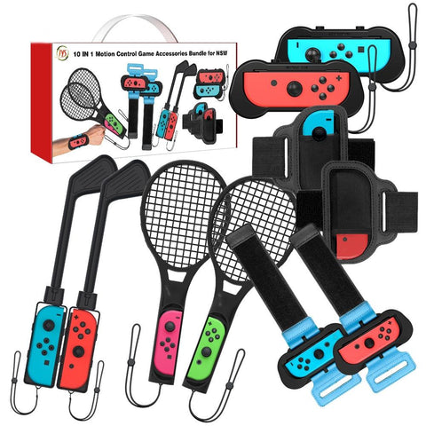 10 Piece Sports Accessory Set For Nintendo Switch Placeholder