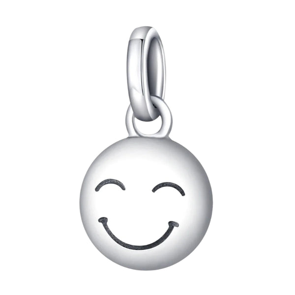 925 Sterling Silver Smiley Pendant For Diy Bracelets & Necklaces Charms & Pendants