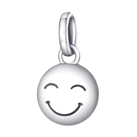 925 Sterling Silver Smiley Pendant For Diy Bracelets & Necklaces Charms & Pendants