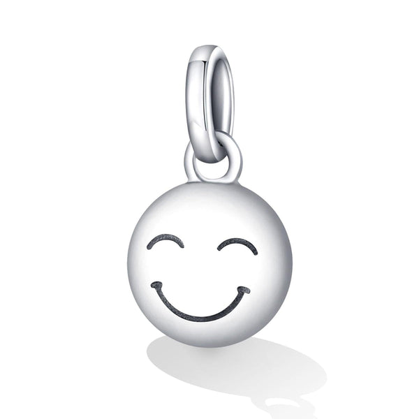 925 Sterling Silver Smiley Pendant For Diy Bracelets & Necklaces Charms & Pendants