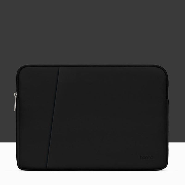 Parallel Deals Midnight Black Leather Laptop Bag Double Layer Design 15 / 15.6 Inch Laptop Cases & Bags