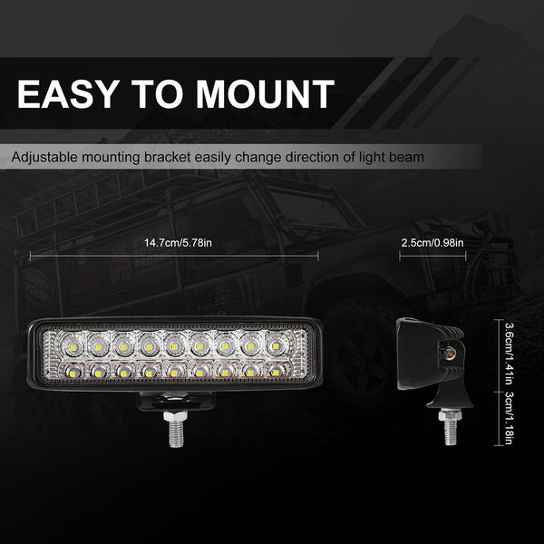 6 Inch Dc10 30V 10W Double Colour 2 Row Led Working Lamp Vehicle Spotlight Led Car Lights