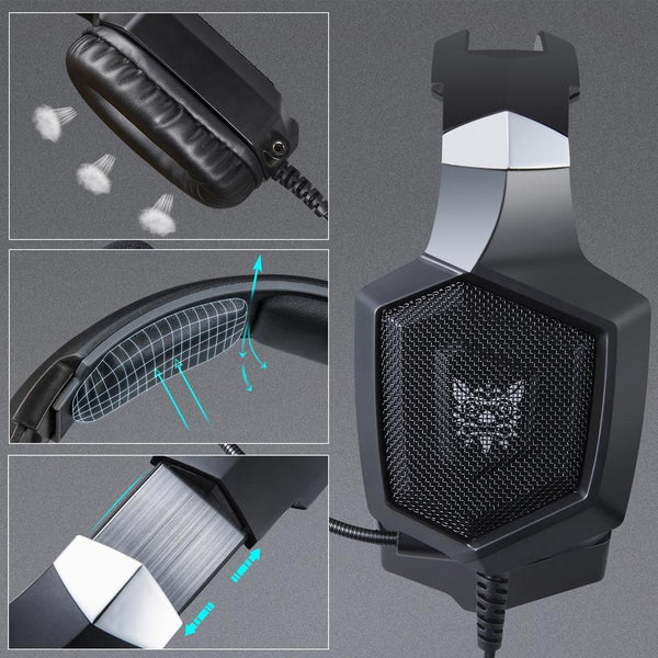 Surround Gaming Headset With Mic & Led Onikuma K8 Black Headsets