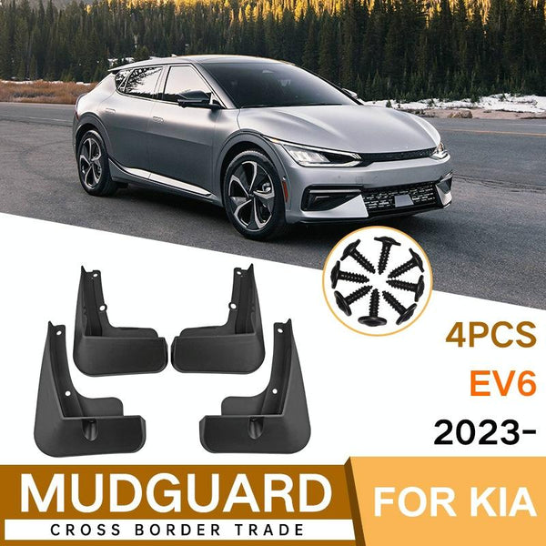 For Kia Ev6 2023 4Pcs / Set Car Auto Soft Plastic Splash Flaps Fender Guard Fenders & Mud Guards