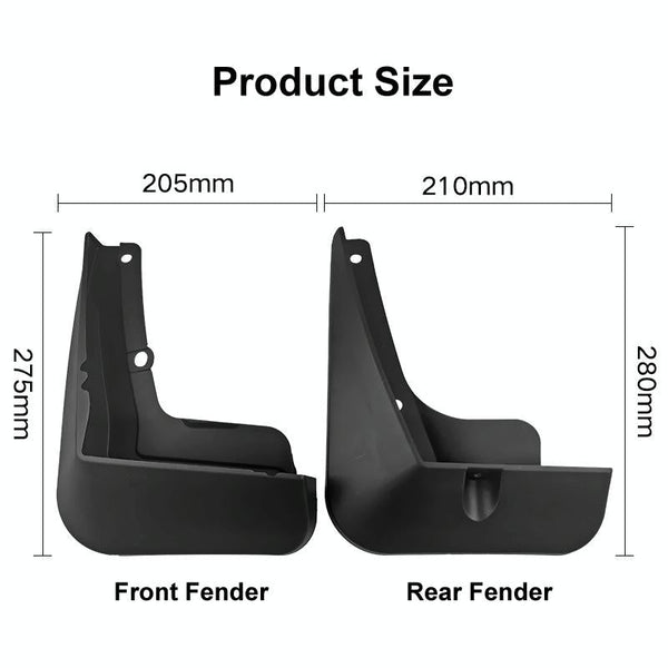 For Kia Ev6 2023 4Pcs / Set Car Auto Soft Plastic Splash Flaps Fender Guard Fenders & Mud Guards