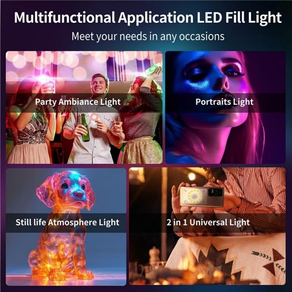 V17 Live Broadcast Magnetic Phone Photography Lamp With Rgb Led Fill Light Other Lighting & Studio