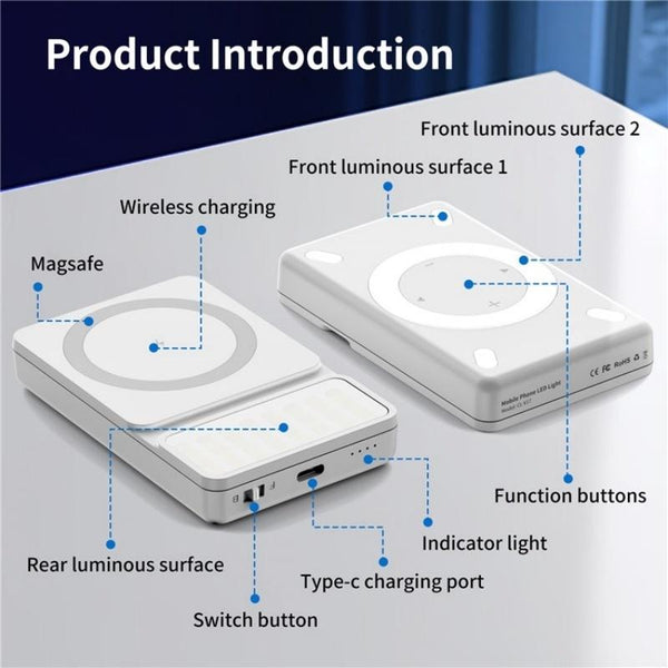V17 Live Broadcast Magnetic Phone Photography Lamp With Rgb Led Fill Light Other Lighting & Studio