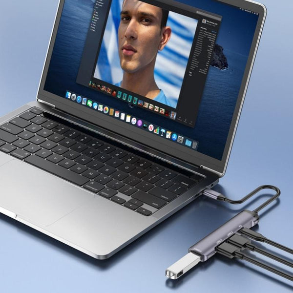 Aluminum Multi Port Usb C Adapter Hub Usb Cables Hubs & Adapters