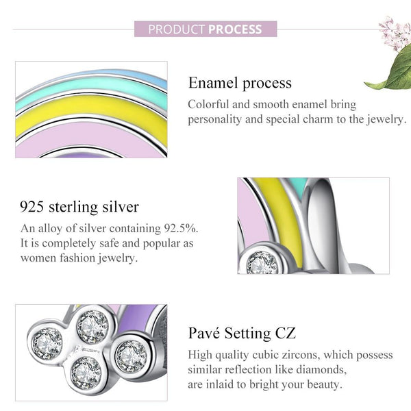 925 Sterling Silver Colorful Diy Jewelry Accessories In Charms & Pendants