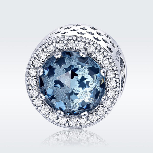 925 Sterling Silver Starry Sky Drop Oil Beads Charms & Pendants