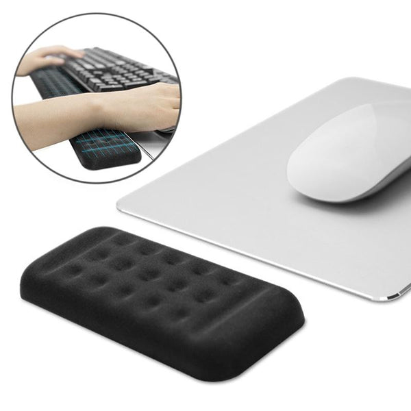Memory Foam Wrist Rest & Mouse Pad Single Hand Black Mouse Pads & Wrist Rests