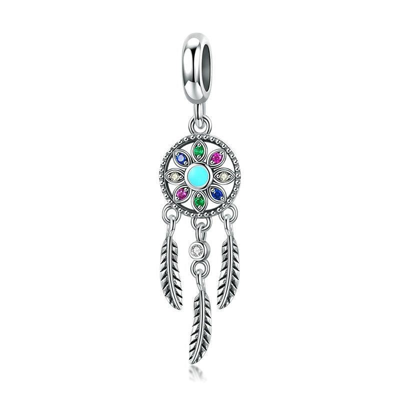 925 Sterling Silver Pearl Dream Catcher Bracelet Diy Accessory Charms & Pendants