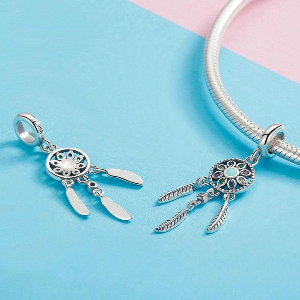 925 Sterling Silver Pearl Dream Catcher Bracelet Diy Accessory Charms & Pendants