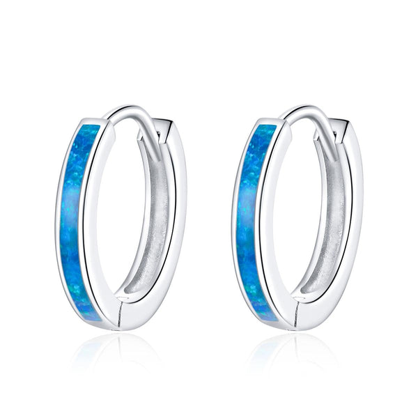 925 Sterling Silver Simple Opal For Women Earrings