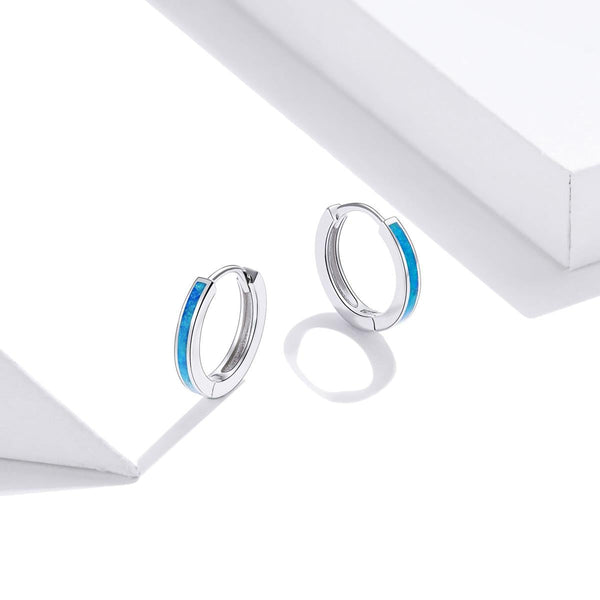 925 Sterling Silver Simple Opal For Women Earrings