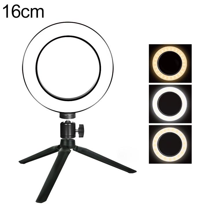 16Cm Dimmable Led Selfie Ring Light With Tripod Selfie Lights