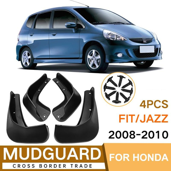 For Honda Fit / Jazz 2008 2010 4Pcs Set Car Auto Soft Plastic Splash Flaps Fender Guard Fenders & Mud Guards