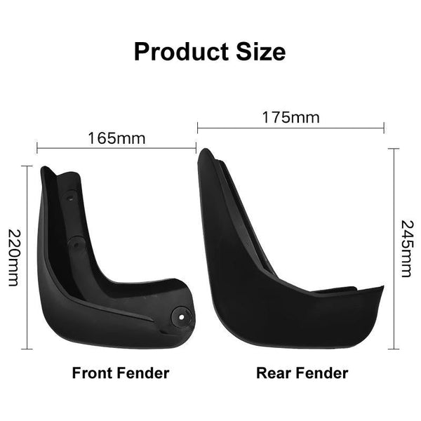 For Honda Fit / Jazz 2008 2010 4Pcs Set Car Auto Soft Plastic Splash Flaps Fender Guard Fenders & Mud Guards
