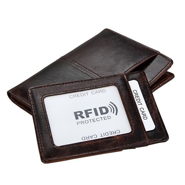 Detachable Card Holder Leather Wallet For Men Antimagnetic Rfid Wallets