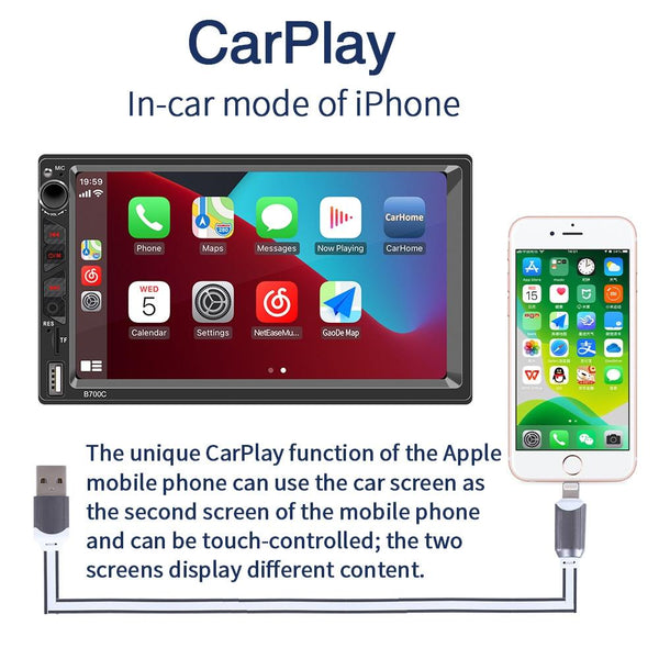 7 Inch Hd Car Mp5 Player With Wired Carplay Fm Bluetooth & Tf Card Other Car Audio