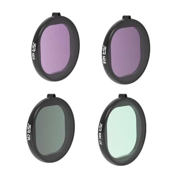 4 In 1 Round Lens Filter For Gopro Hero8 Uv Cpl Nd4 Nd8 Camera Drone Accessories