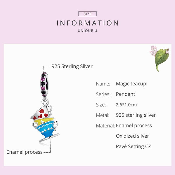 925 Sterling Silver Magic Cup Pendant For Diy Bracelets & Necklaces Charms & Pendants