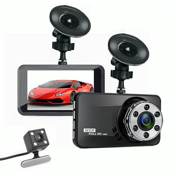 Hidden Dual Lens Car Dvr With Reversing Video Monitor Rear View Monitors/Cams & Kits