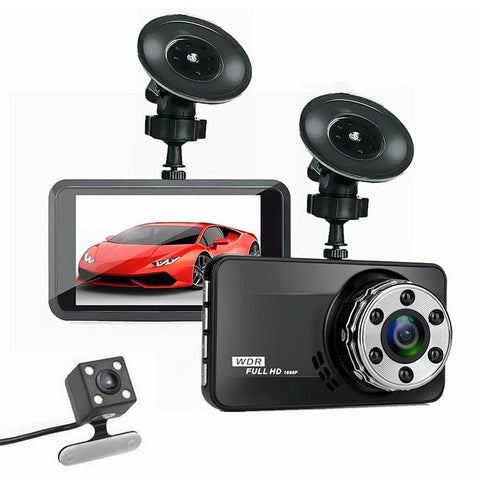 Hidden Dual Lens Car Dvr With Reversing Video Monitor Rear View Monitors/Cams & Kits