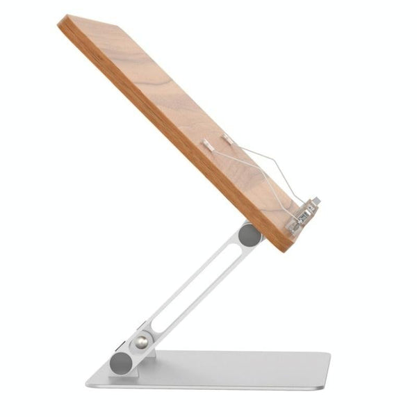 Aluminum Desktop Book Stand With Wood Board Stands Holders & Car Mounts